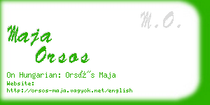 maja orsos business card